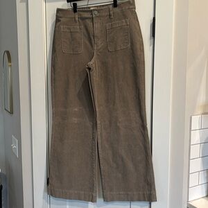 Wide leg mid rise cords